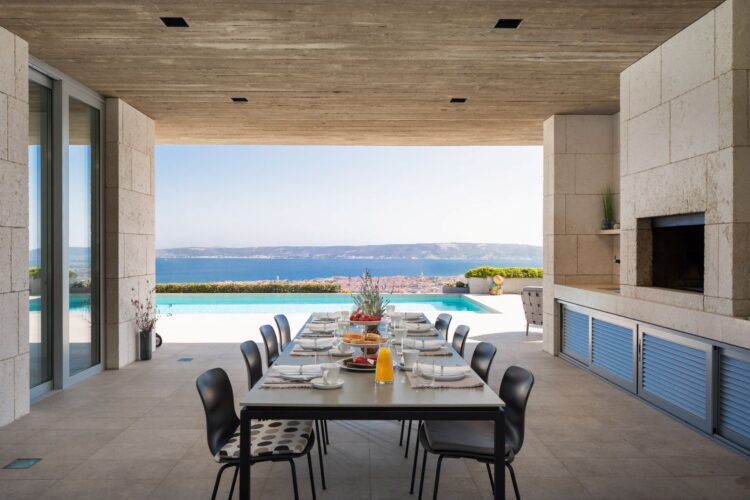 Villa Liliana Luxus Ferienhaus Dalmatien Kroatien Mieten Essen