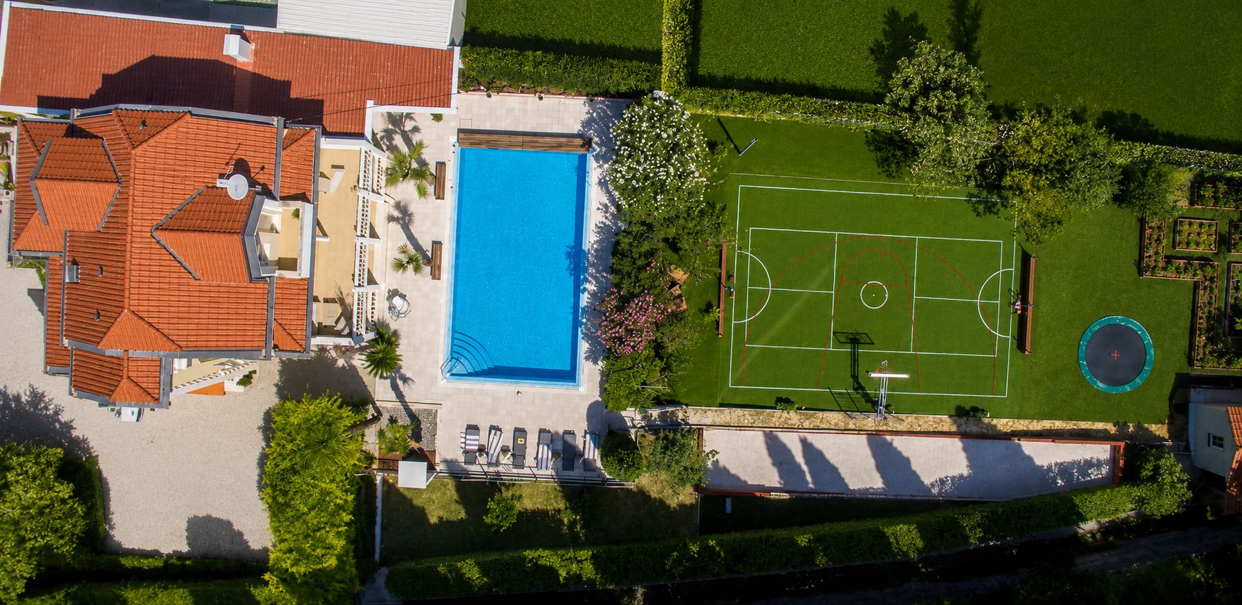 Villa Maestral Luxus Ferienhaus Dalmatien Kroatien Mieten Multisportanlage
