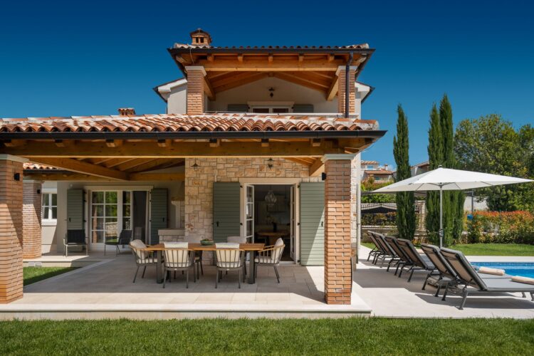 Villa Mali Vabriga Luxus Ferienhaus Istrien Kroatien Mieten Terrasse