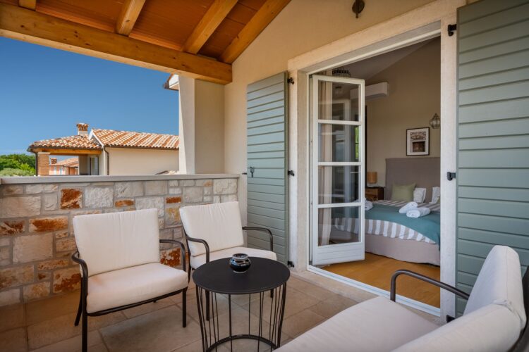 Villa Mali Vabriga Luxus Ferienvilla Istrien Kroatien Mieten Terrasse
