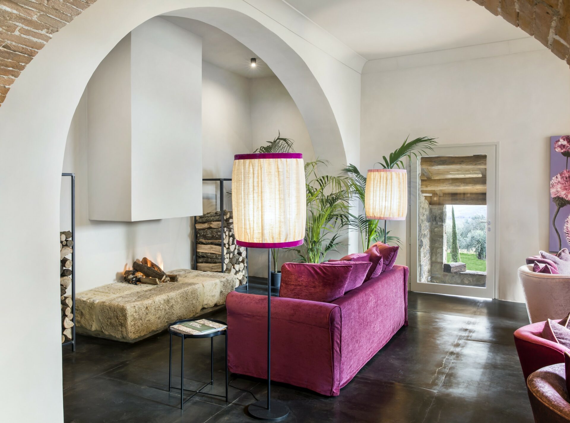 Villa Maria Luisa Villa Mieten Toskana Wohnbereich Mit Designermöbeln Und Kamin