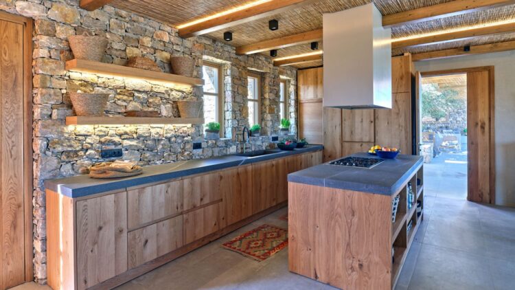 Villa Molos Beach Luxus Ferienhaus Paros Mit Pool Küche