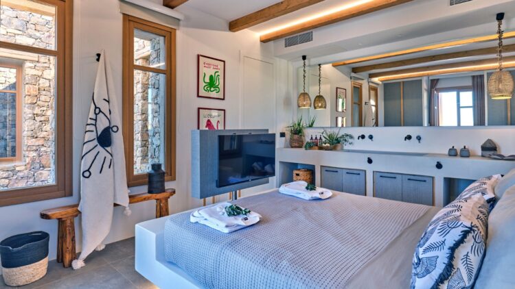 Villa Molos Beach Luxus Ferienvilla Paros Mit Pool Doppelbett