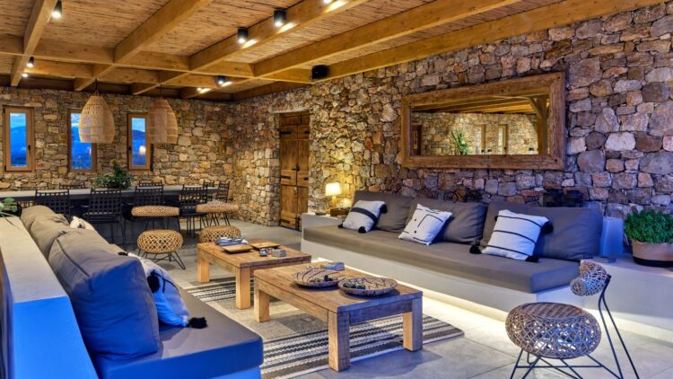 Villa Molos Beach Luxus Ferienvilla Paros Mit Pool Outdoor Lounge