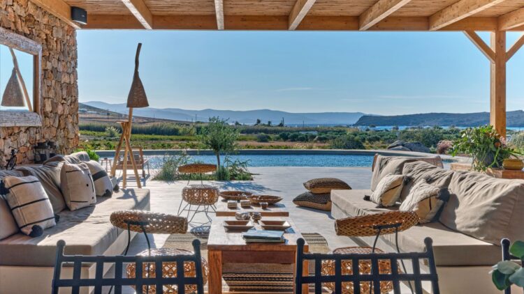 Villa Molos Beach Exklusives Ferienhaus Paros Mit Pool Outdoor Lounge