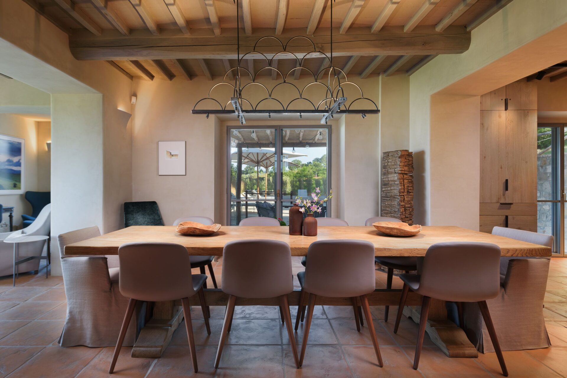 Villa Montalcino Luxus Ferienhaus Toskana Mieten Essen
