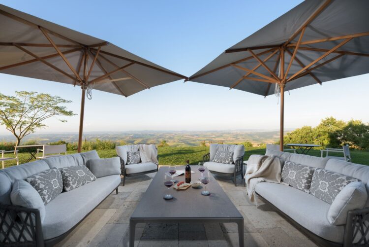 Villa Montalcino Luxus Ferienhaus Toskana Mieten Lounge