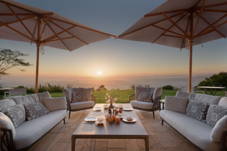Villa Montalcino Luxus Ferienhaus Toskana Mieten Loungebereich