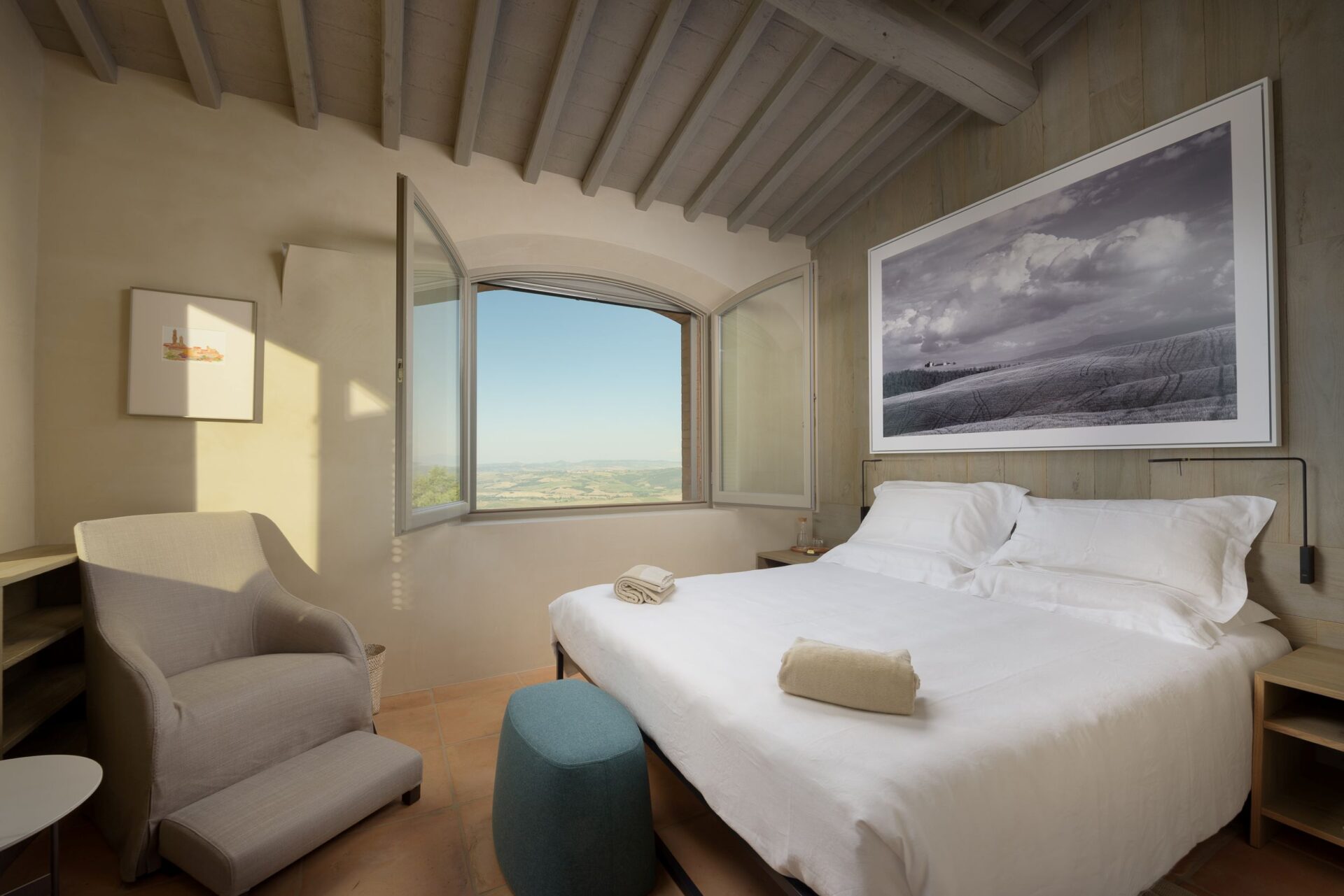 Villa Montalcino Luxus Ferienhaus Toskana Mieten Schlafzimmer