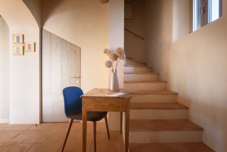 Villa Montalcino Luxus Ferienhaus Toskana Mieten Treppe