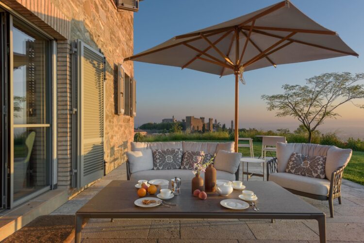 Villa Montalcino Luxus Ferienhaus Toskana Mieten View