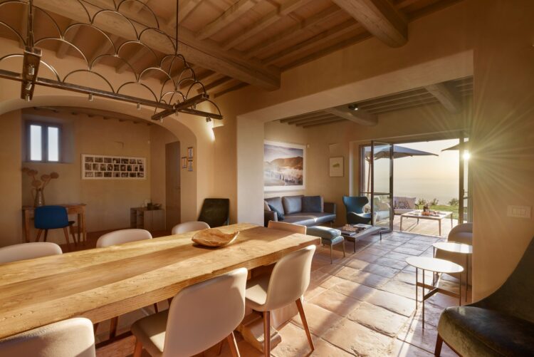 Villa Montalcino Luxus Ferienhaus Toskana Mieten Wohnbereich