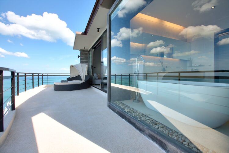 Villa Moonshadow Luxus Ferienhaus Koh Samui Mit Meerblick Mieten Balkon