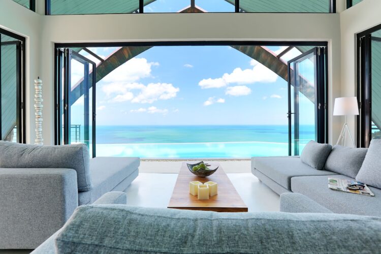Villa Moonshadow Luxus Ferienhaus Koh Samui Mit Meerblick Mieten Couch