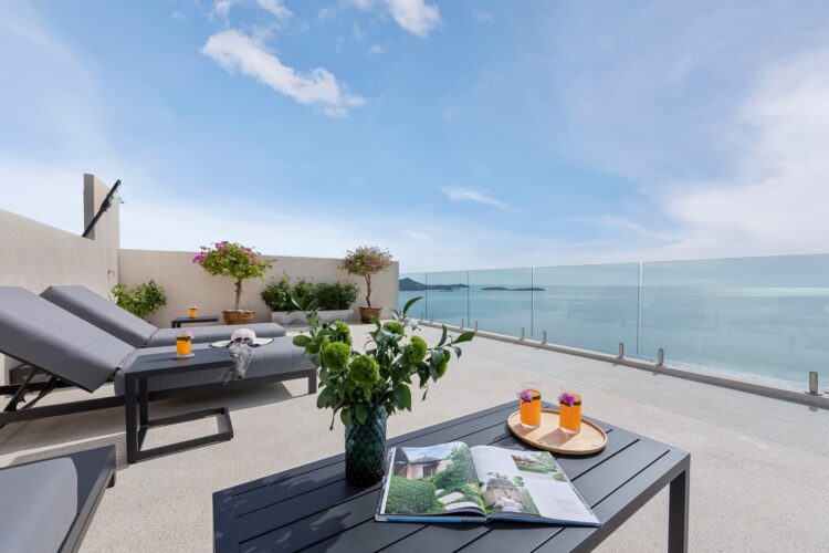 Villa Moonstar Luxuriöses Ferienhaus Koh Samui Mieten Dachterrasse