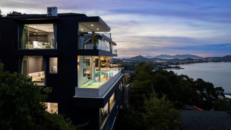 Villa Moonstar Luxus Ferienhaus Koh Samui Mieten Abendstimmung