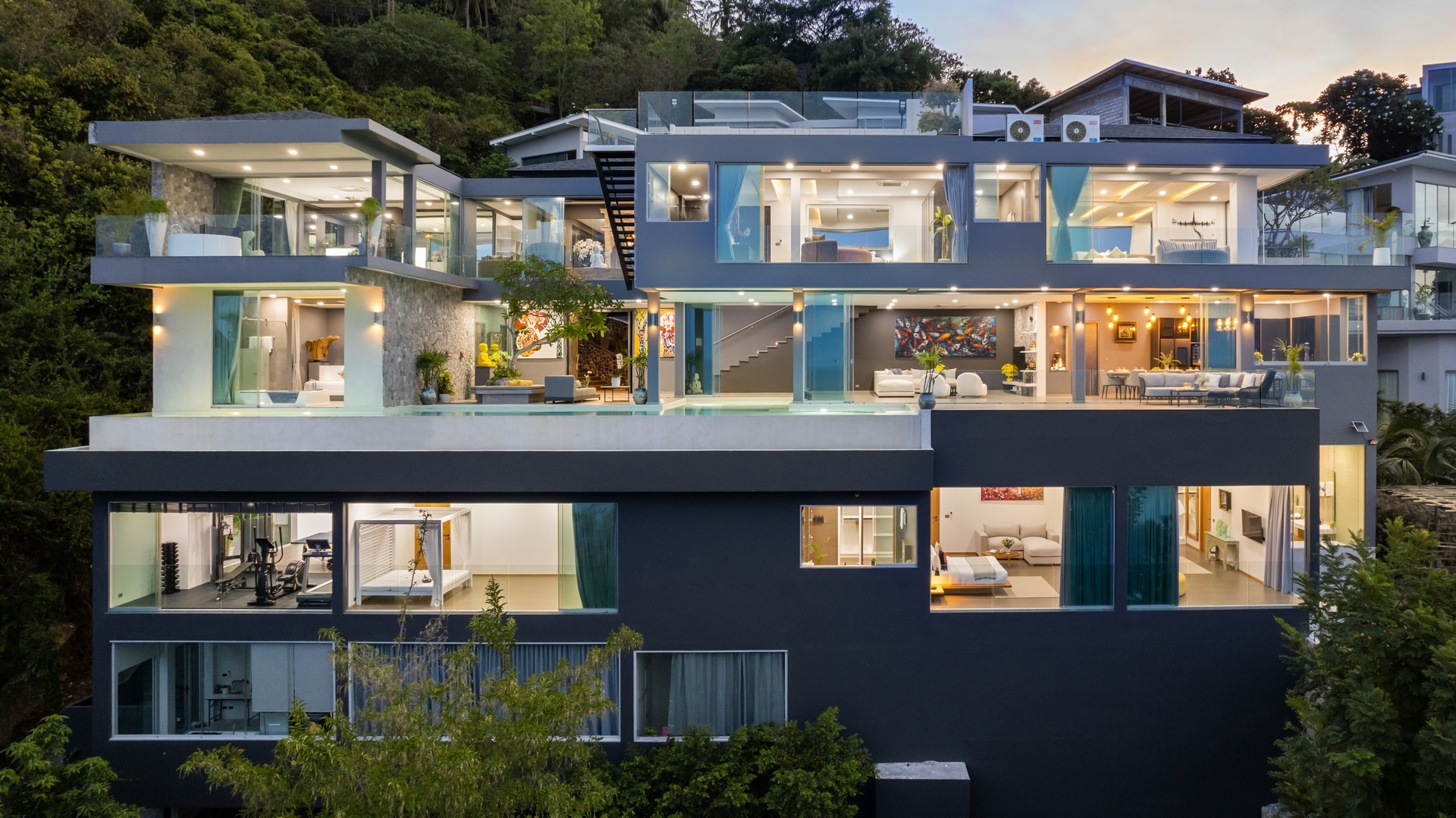 Villa Moonstar Luxus Ferienvilla Koh Samui Mieten Außenansicht