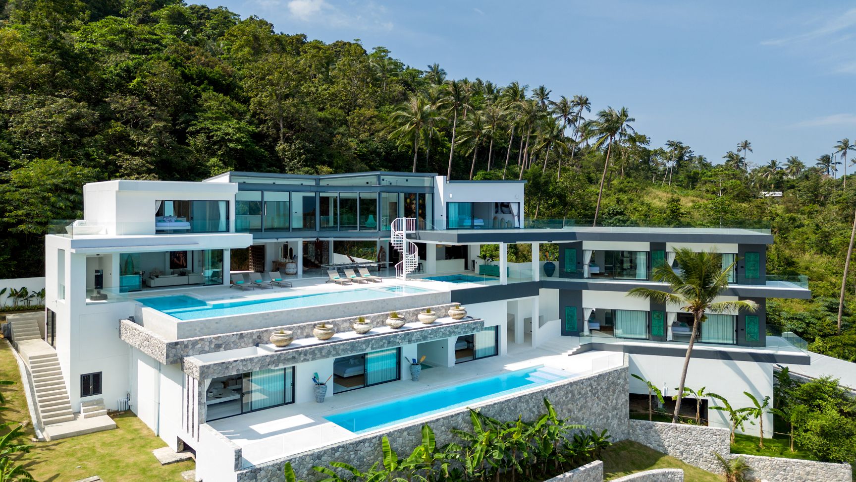Villa Murano Luxus Ferienhaus Koh Samui Mit Meerblick Mieten Außenansicht