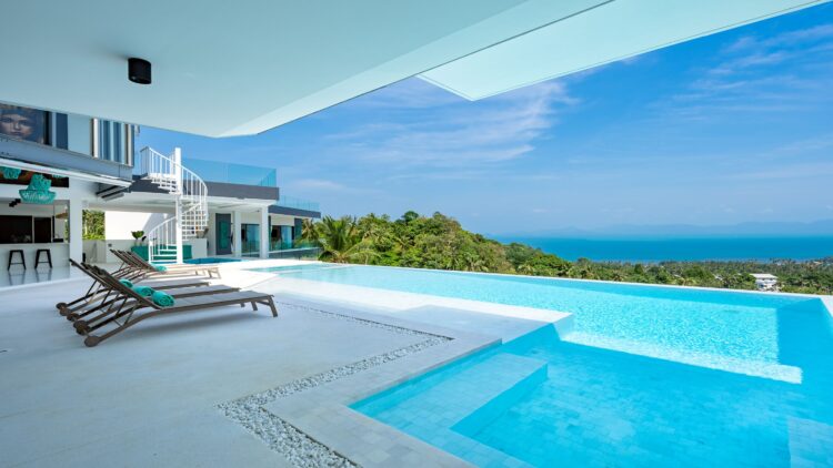 Villa Murano Luxus Ferienhaus Koh Samui Mit Meerblick Mieten Poolterrasse
