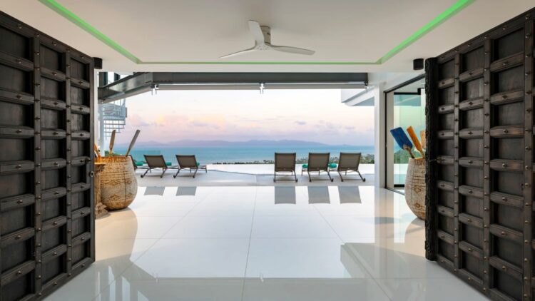 Villa Murano Luxus Ferienvilla Koh Samui Mit Meerblick Mieten Eingang