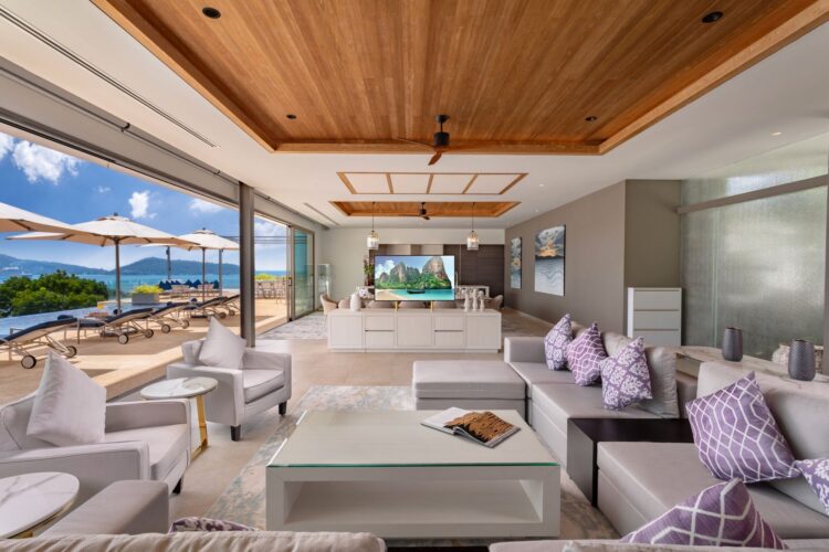 Villa Narissa Luxus Ferienhaus Phuket Mit Pool Mieten Wohnzimmer
