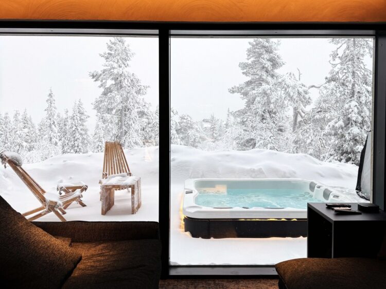 Villa Nita Luxus Ferienhaus Lappland Mieten Ausblick