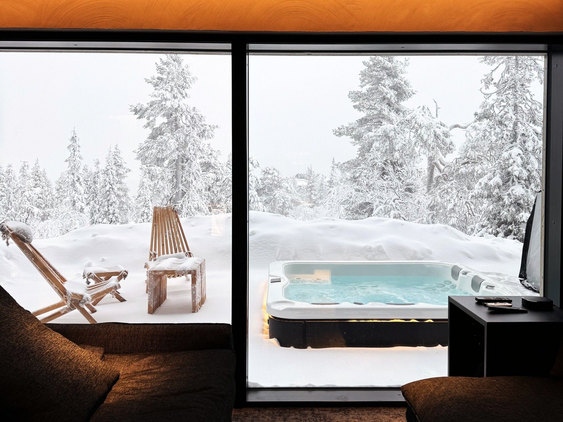 Villa Nita Luxus Ferienhaus Lappland Mieten Ausblick