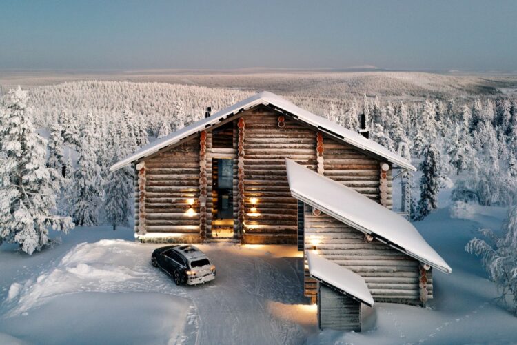 Villa Nita Luxus Ferienhaus Lappland Mieten Außenansicht