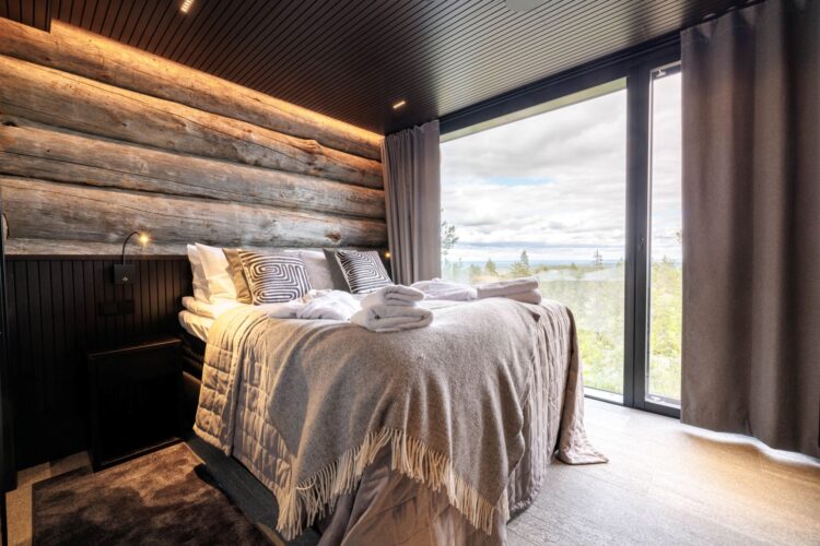 Villa Nita Luxus Ferienhaus Lappland Mieten Bett