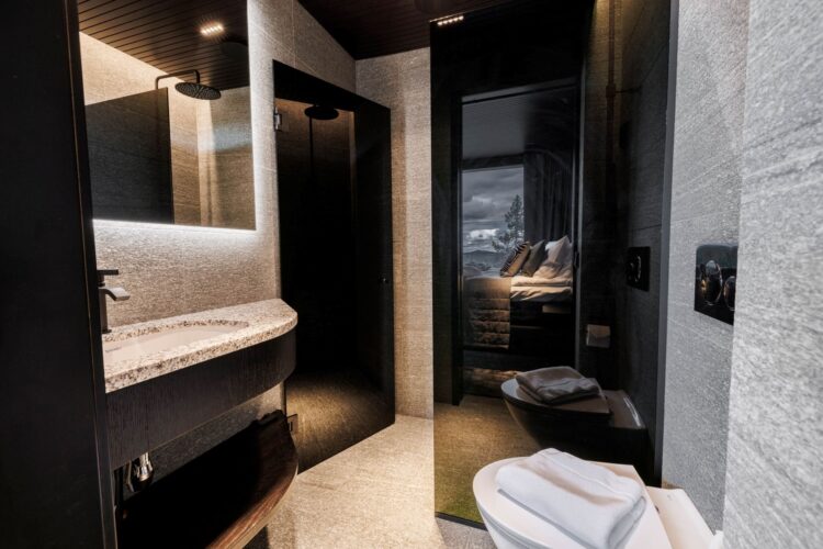 Villa Nita Luxus Ferienhaus Lappland Mieten Dusche