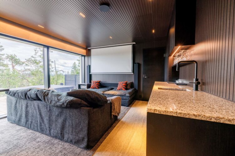 Villa Nita Luxus Ferienhaus Lappland Mieten Heimkino