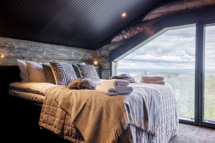 Villa Nita Luxus Ferienhaus Lappland Mieten Schlafzimmer