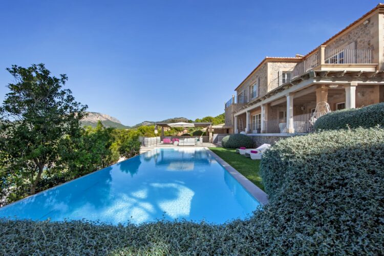 Villa Oasis Del Mar Luxus Villa Mallorca Mieten Außenansicht Mit Pool