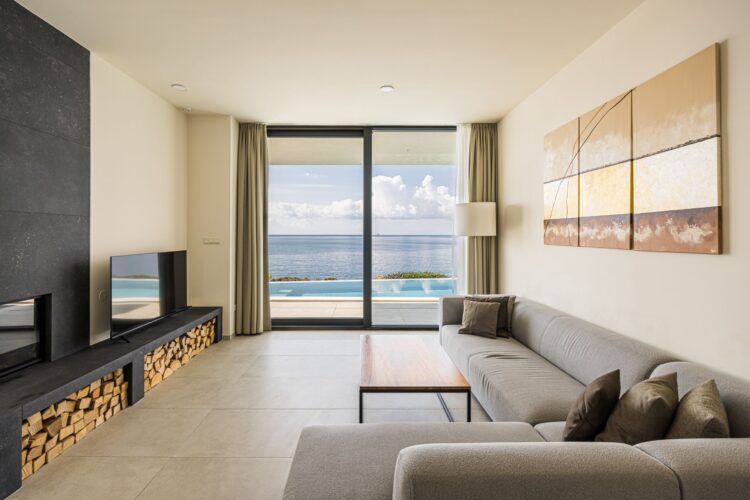 Villa Oleander Luxus Ferienhaus Kroatien Am Meer Mieten Wohnzimmer