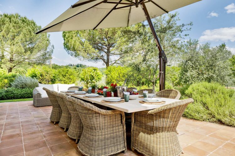 Villa Olive Grove Luxus Ferienhaus Toskana Mieten Esstisch
