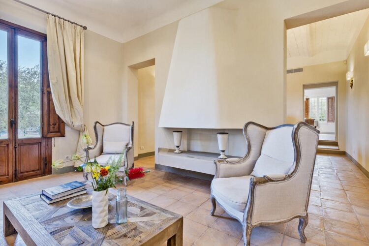 Villa Olive Grove Luxus Ferienvilla Toskana Mieten Wohnzimmer