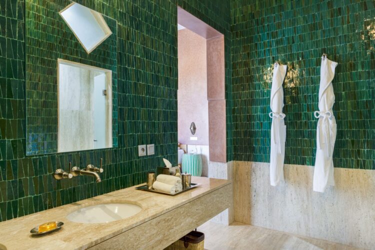 Villa Ourika Luxus Ferienhaus Marokko Mieten Bad