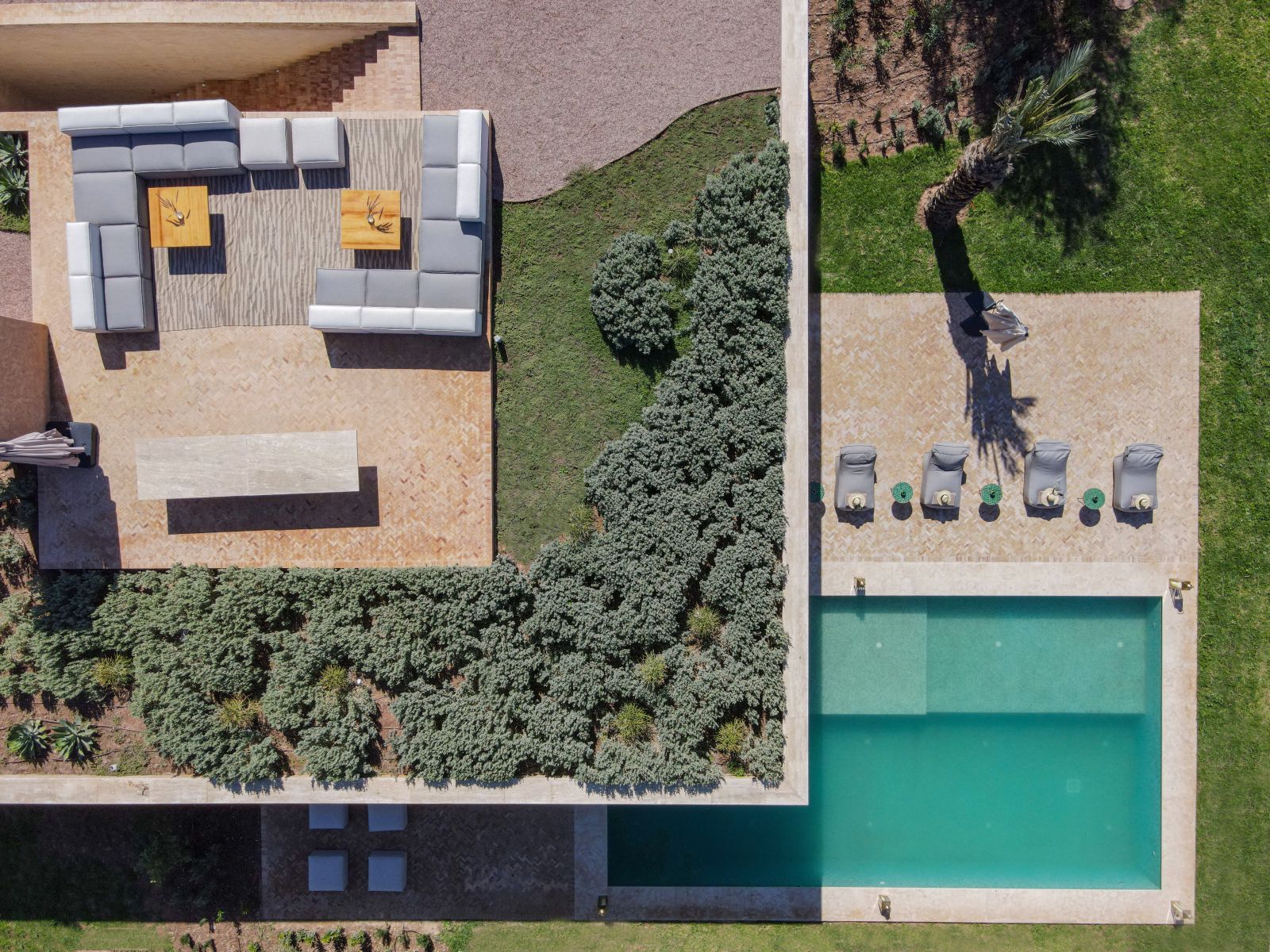 Villa Ourika Luxus Ferienhaus Marokko Mieten Drohne