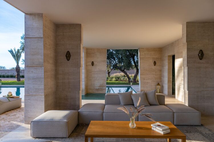 Villa Ourika Luxus Ferienhaus Marokko Mieten Lounge Area
