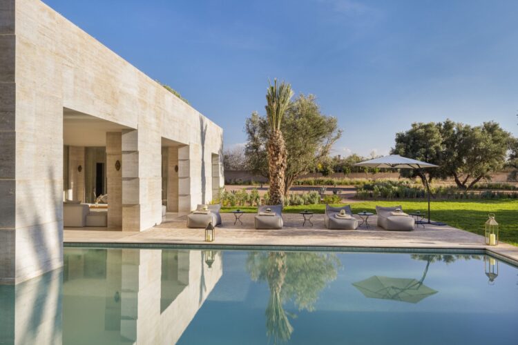 Villa Ourika Luxus Ferienhaus Marokko Mieten Poolterrasse