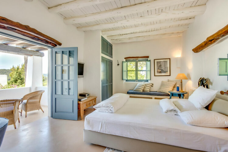 Villa Palmas Familien Ferienhaus Ibiza Schlafzimmer Mit Balkon