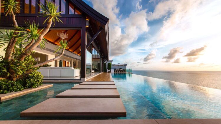 Villa Paradiso Luxus Ferienhaus Phuket Mieten Abendstimmung