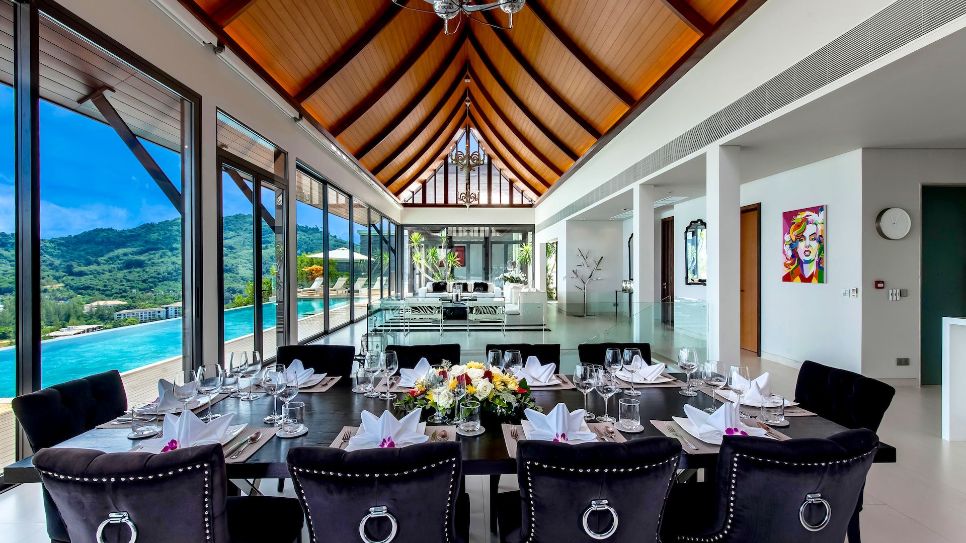 Villa Paradiso Luxus Ferienhaus Phuket Mieten Dinner