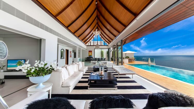 Villa Paradiso Luxus Ferienhaus Phuket Mieten Wohnzimmer