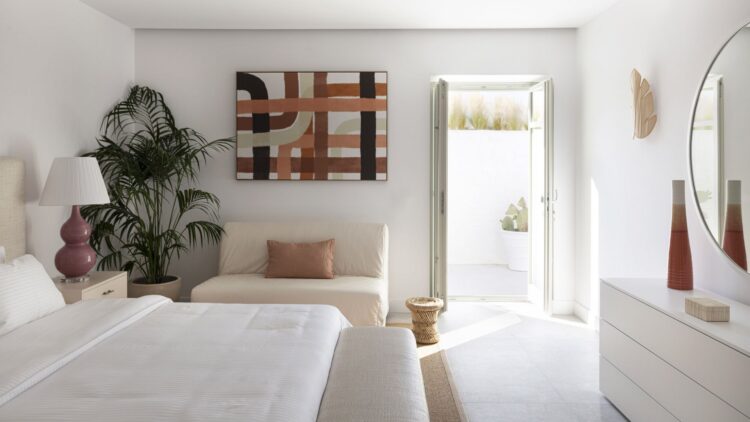 Villa Parasporos Beach Luxus Ferienhaus Paros Griechenland Mieten Doppelzimmer