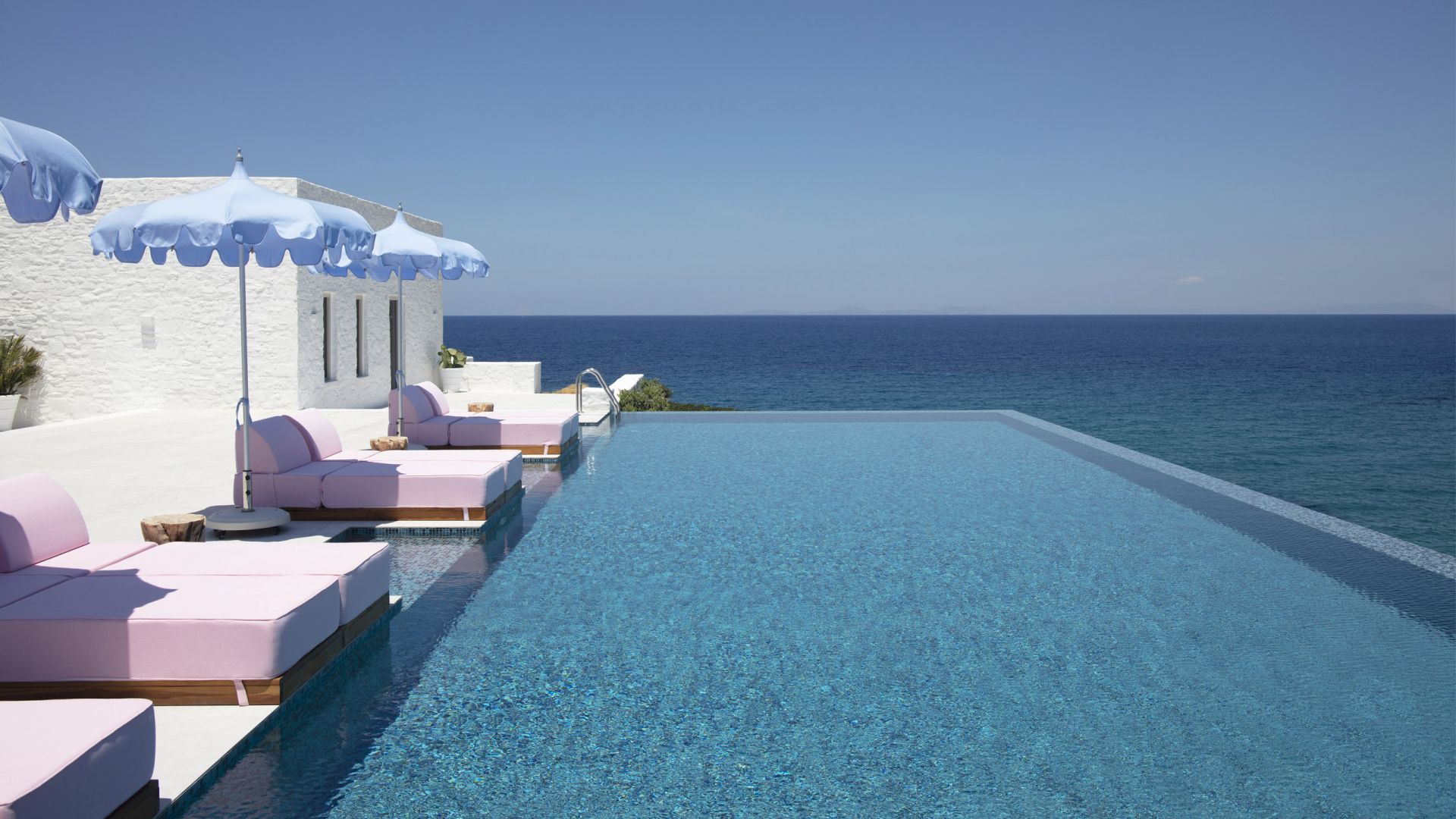 Villa Parasporos Beach Luxus Ferienhaus Paros Griechenland Mieten Meerblick