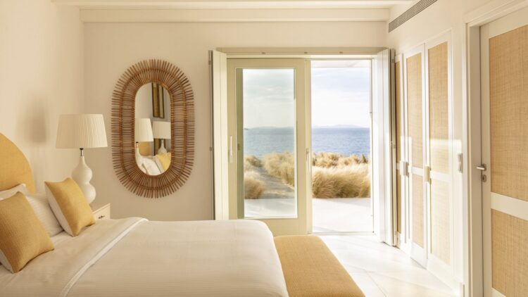 Villa Parasporos Beach Luxus Ferienhaus Paros Griechenland Mieten Schlafen