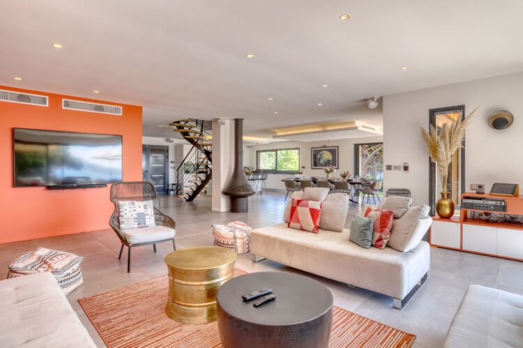 Villa Port Cros Luxus Ferienhaus Cote D Azur Mieten Wohnbereich