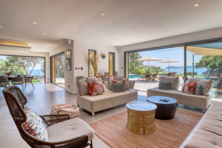 Villa Port Cros Luxus Ferienhaus Cote D Azur Mieten Wohnzimmer