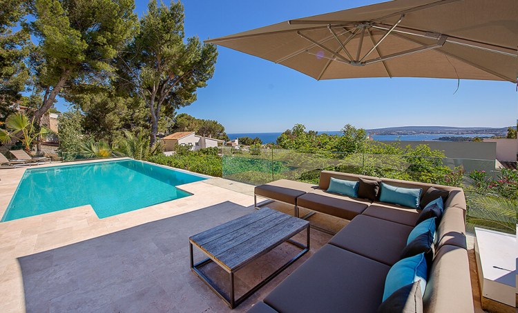 Villa Puerto Portals Mallorca Lounge Bereich Am Pool